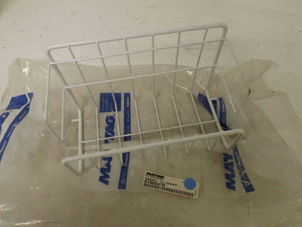 MAYTAG WHIRLPOOL REFRIGERATOR 61005370 TILT DOWN BASKET NEW MAYTAG WHIRLPOOL REFRIGERATOR 61005370 TILT DOWN BASKET NEW